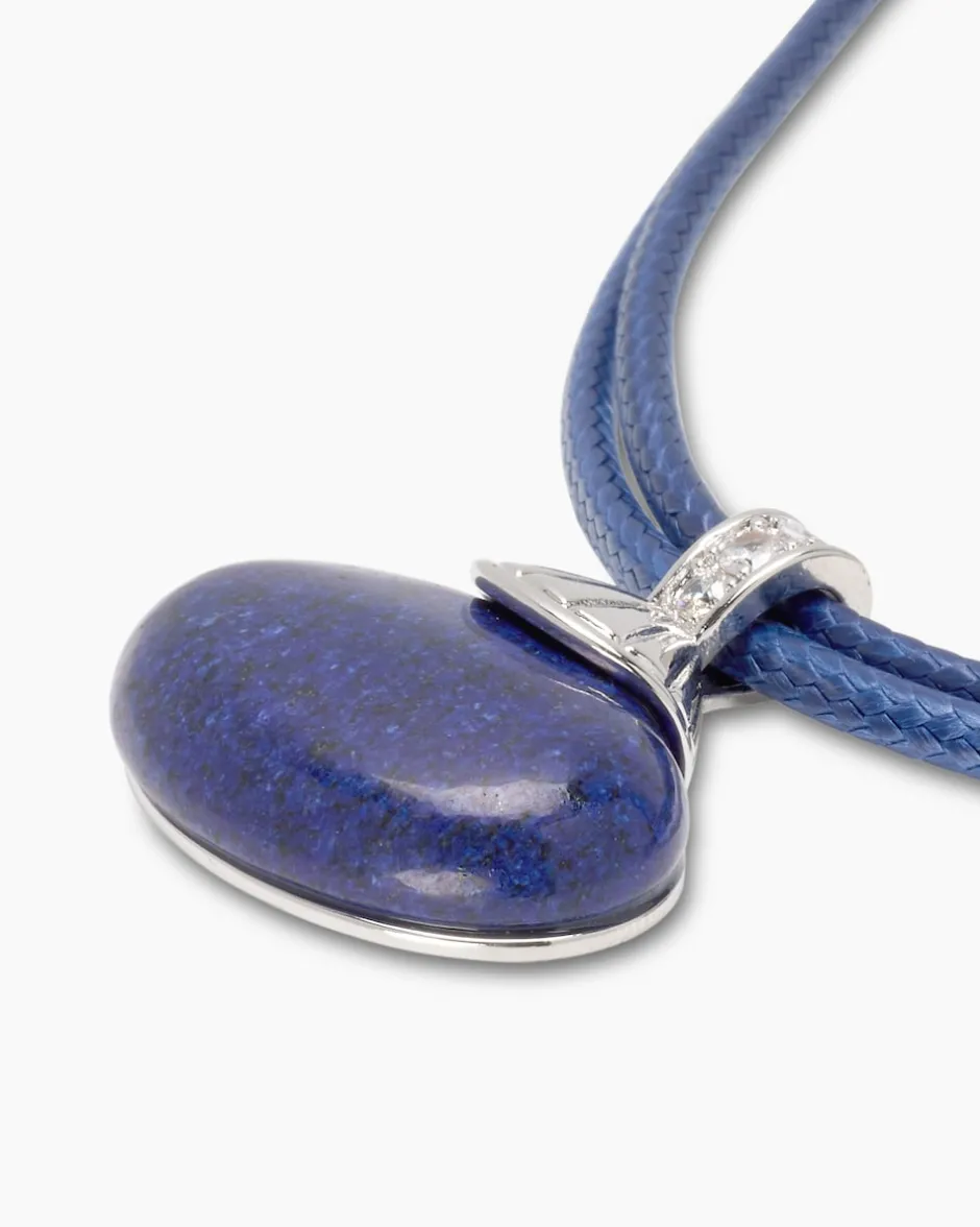 Best Stein-Collier mit Textilband Halsketten & Colliers