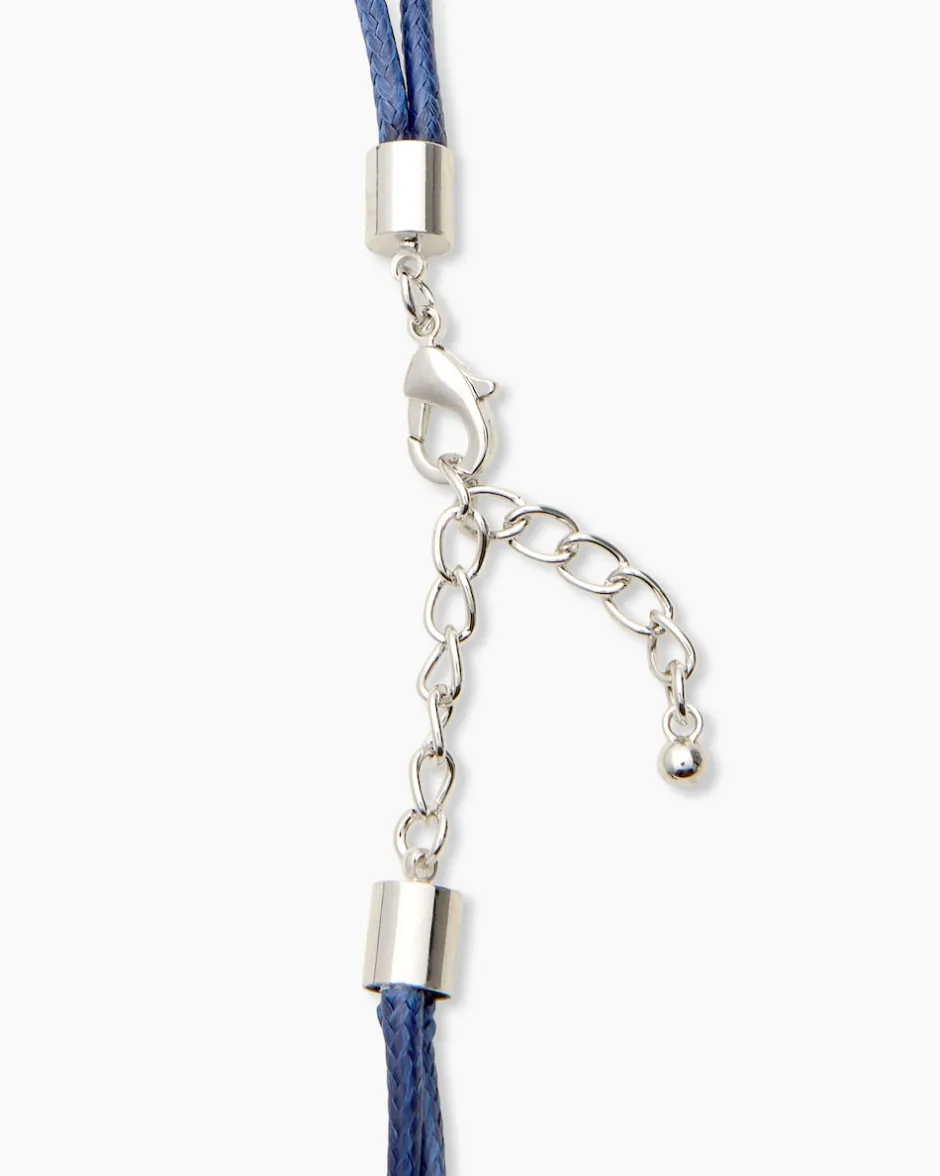 Best Stein-Collier mit Textilband Halsketten & Colliers