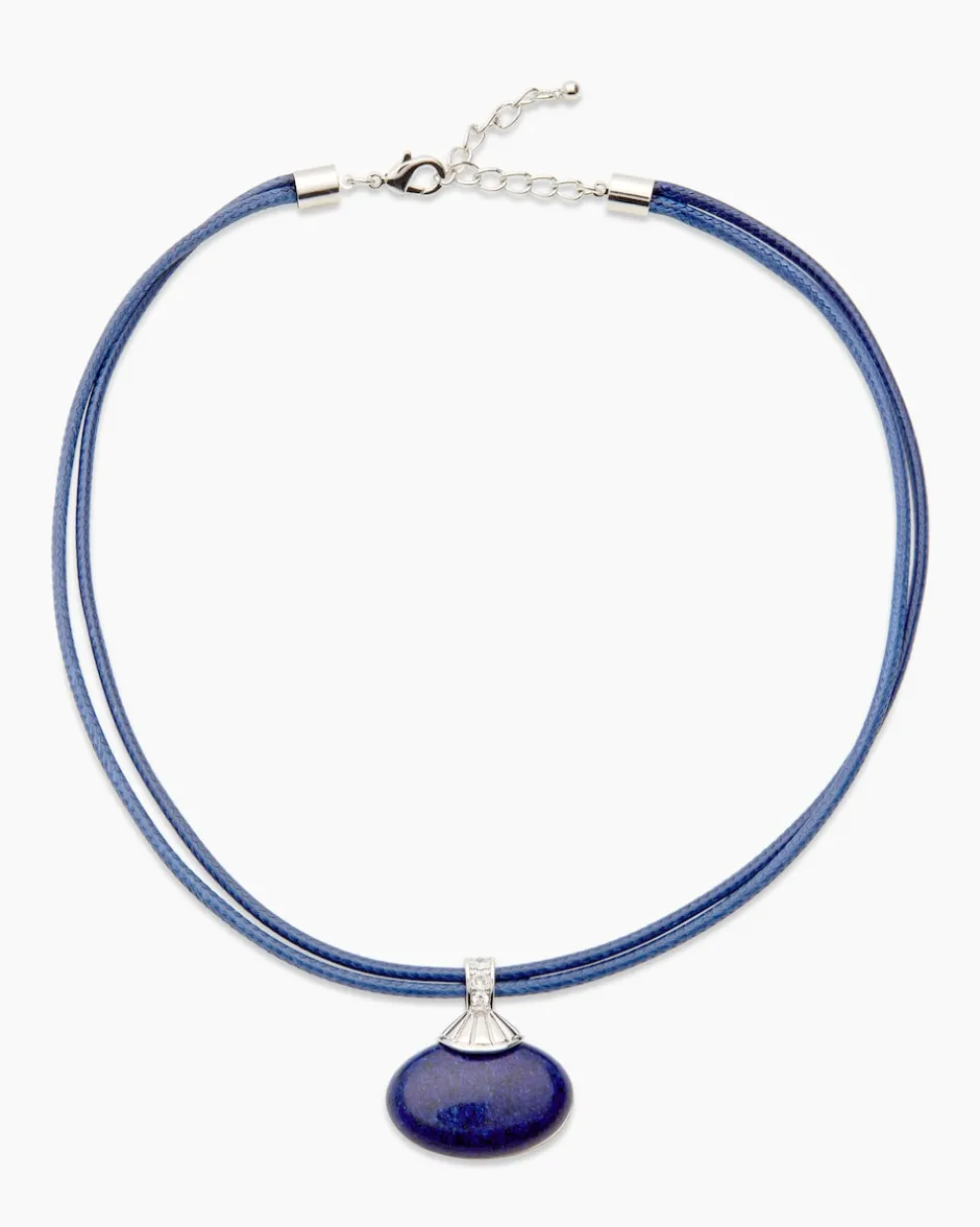 Best Stein-Collier mit Textilband Halsketten & Colliers