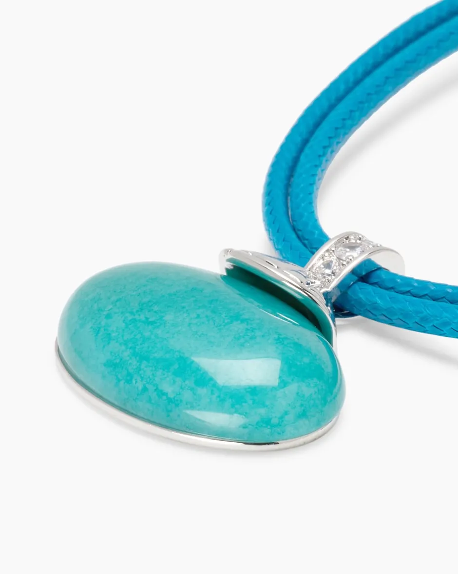 Best Stein-Collier mit Textilband Halsketten & Colliers