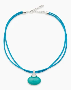 Best Stein-Collier mit Textilband Halsketten & Colliers