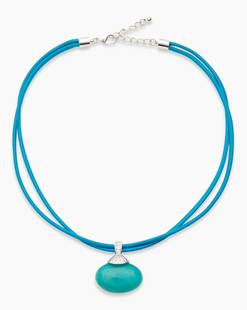 Best Stein-Collier mit Textilband Halsketten & Colliers