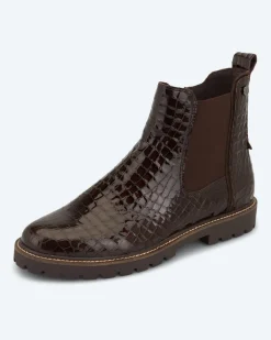 New Stiefelette in Krokolack Schuhe