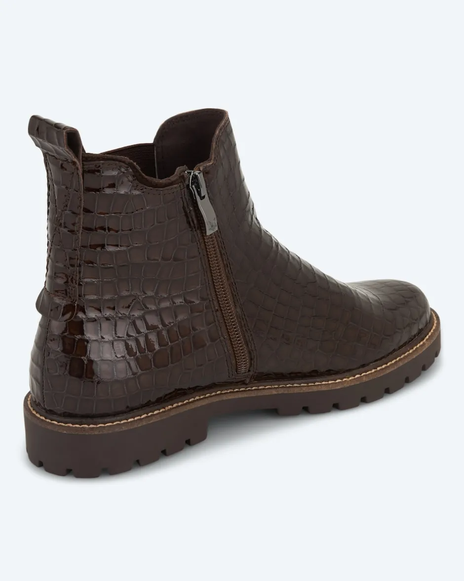 New Stiefelette in Krokolack Schuhe