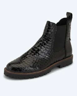 New Stiefelette in Krokolack Schuhe