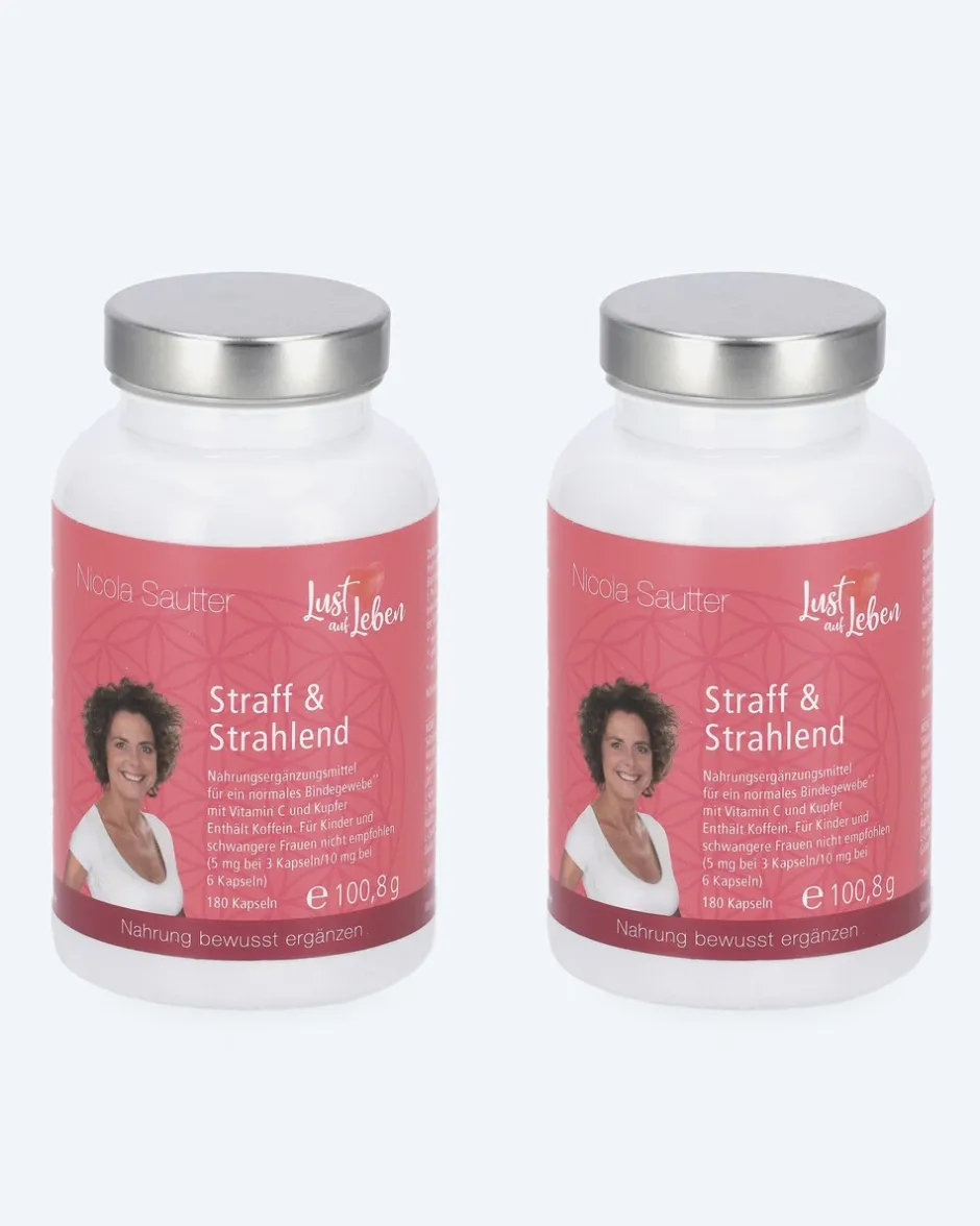Hot Straff & Strahlend, 2x 180 Kps. Nahrungsergänzung