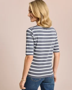 Outlet Streifen Shirt Shirts & Tops