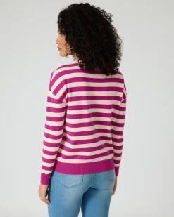 Hot Streifenpullover mit Herzdetail Strickware