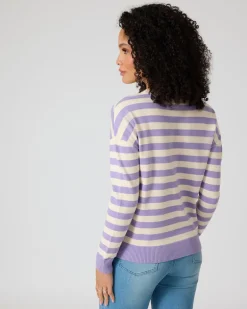 Hot Streifenpullover mit Herzdetail Strickware