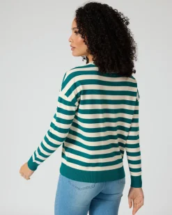 Hot Streifenpullover mit Herzdetail Strickware