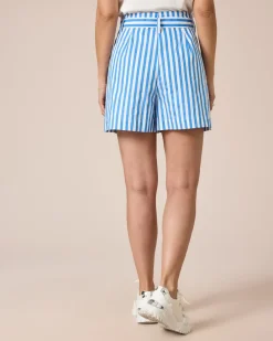 Hot Streifen-Shorts mit Gürtel Hosen