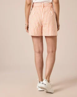 Hot Streifen-Shorts mit Gürtel Hosen