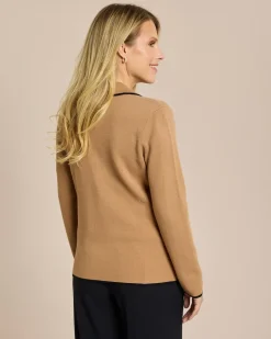 Hot Strickblazer mit Kontrasteinfassung Strickware