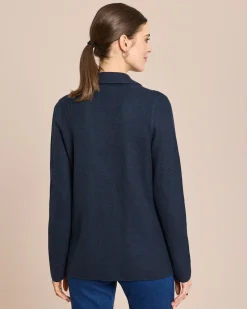 New Strick-Blazer mit Wollanteil mercerisiert Strickware