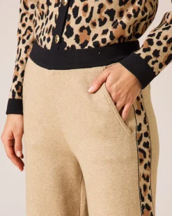 New Strickhose mit seitlichen Leostreifen Hosen