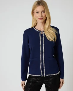 Outlet Strickjacke mit Deko Strickware