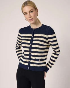 Sale Strickjacke mit Streifen Strickware