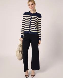 Sale Strickjacke mit Streifen Strickware