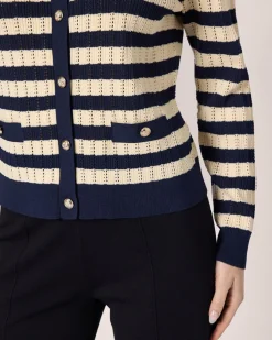 Sale Strickjacke mit Streifen Strickware