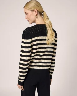 Sale Strickjacke mit Streifen Strickware