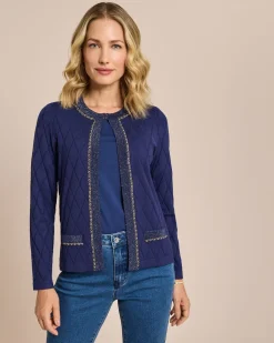 Clearance Strickjacke Rautenstrick & Kettendeko Strickware