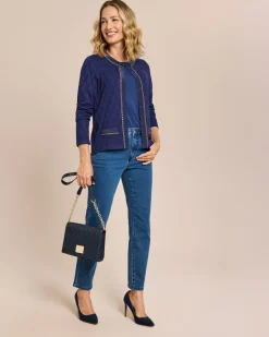 Clearance Strickjacke Rautenstrick & Kettendeko Strickware