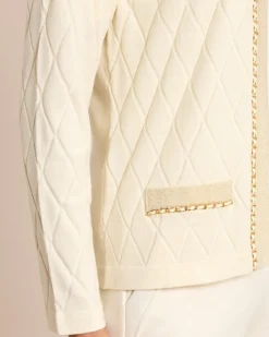 Clearance Strickjacke Rautenstrick & Kettendeko Strickware