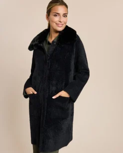 New Strickmantel mit abnehmbarem Kragen Strickware