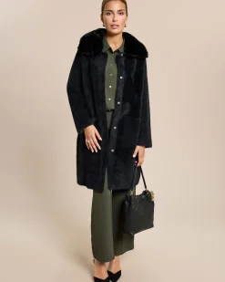 New Strickmantel mit abnehmbarem Kragen Strickware