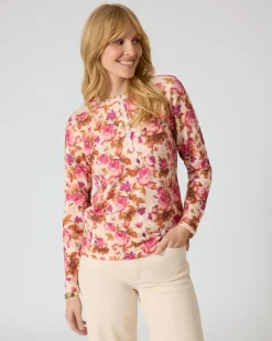 Sale Strickpullover mit Blumendruck Strickware