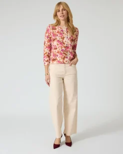 Sale Strickpullover mit Blumendruck Strickware