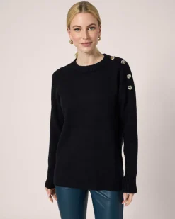 New Strickpullover mit Zierknöpfen Strickware