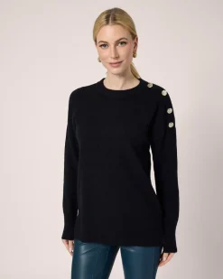 New Strickpullover mit Zierknöpfen Strickware