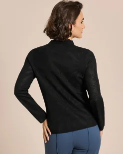 Best Strickshirt mit Blumenjacquard Shirts & Tops