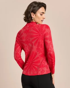 Best Strickshirt mit Blumenjacquard Shirts & Tops