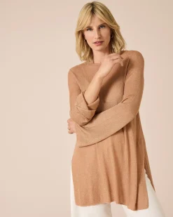 Hot Strickshirt mit Metallgarn Strickware