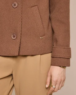 Online Strukturierte Wolljacke Jacken & Mäntel