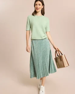 Hot Strukturierter Kurzarm Pullover Strickware