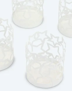 Best Stumpenkerzenhalter "Sterne", 4tlg. Dekoration