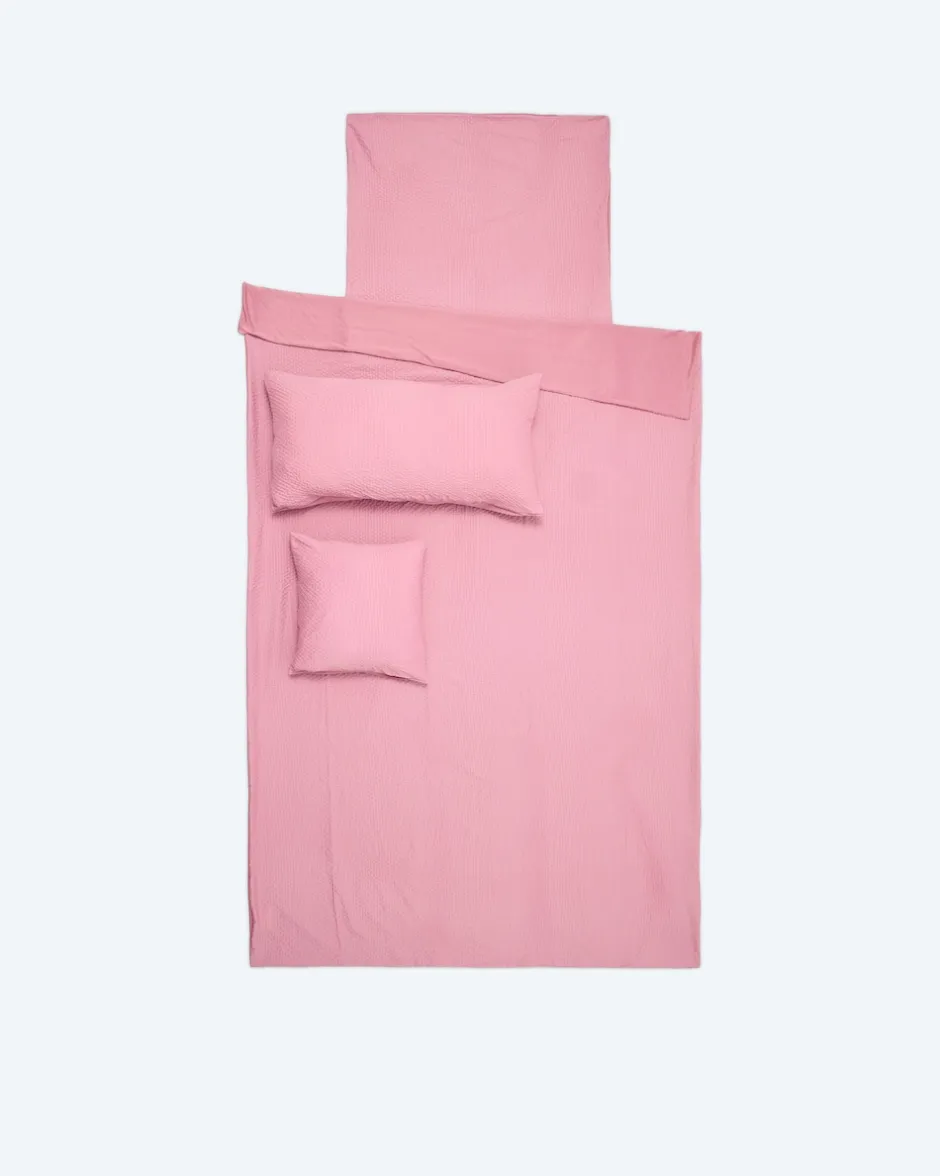 Discount SuperSoft Seersucker Wendebettwäsche "Uni", 4tlg. Heimtextilien