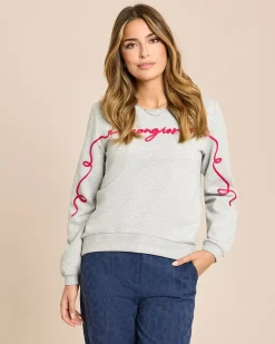 Clearance Sweatshirt mit "Buongiorno" Stickerei Shirts & Tops