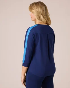 New Sweatshirt mit Kontraststreifen Shirts & Tops