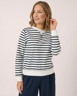 Clearance Sweatshirt mit Streifen Shirts & Tops