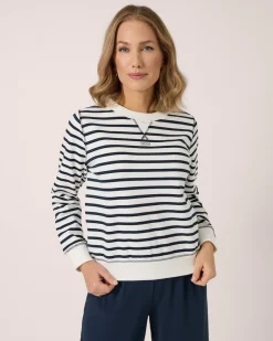 Clearance Sweatshirt mit Streifen Shirts & Tops