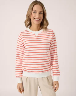 Clearance Sweatshirt mit Streifen Shirts & Tops