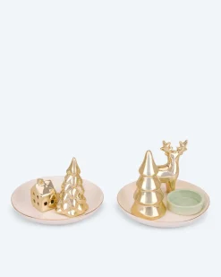 Best Teelichthalter "Hirsch & Tanne", 2tlg. Dekoration