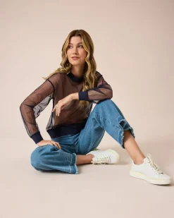 Tüll-Sweatshirt Shirts & Tops