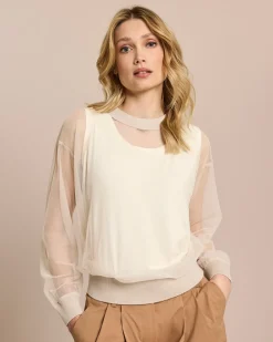 Tüll-Sweatshirt Shirts & Tops