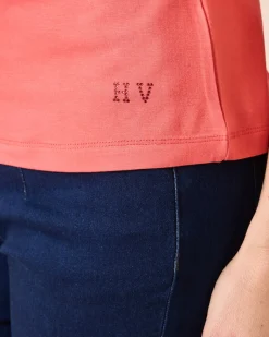 Clearance Top mit Strass-Logo Shirts & Tops