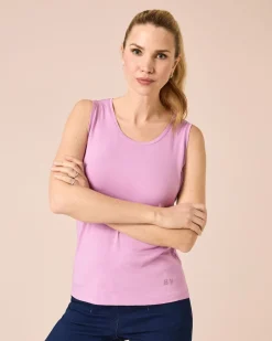 Clearance Top mit Strass-Logo Shirts & Tops